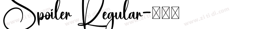 Spoiler Regular字体转换